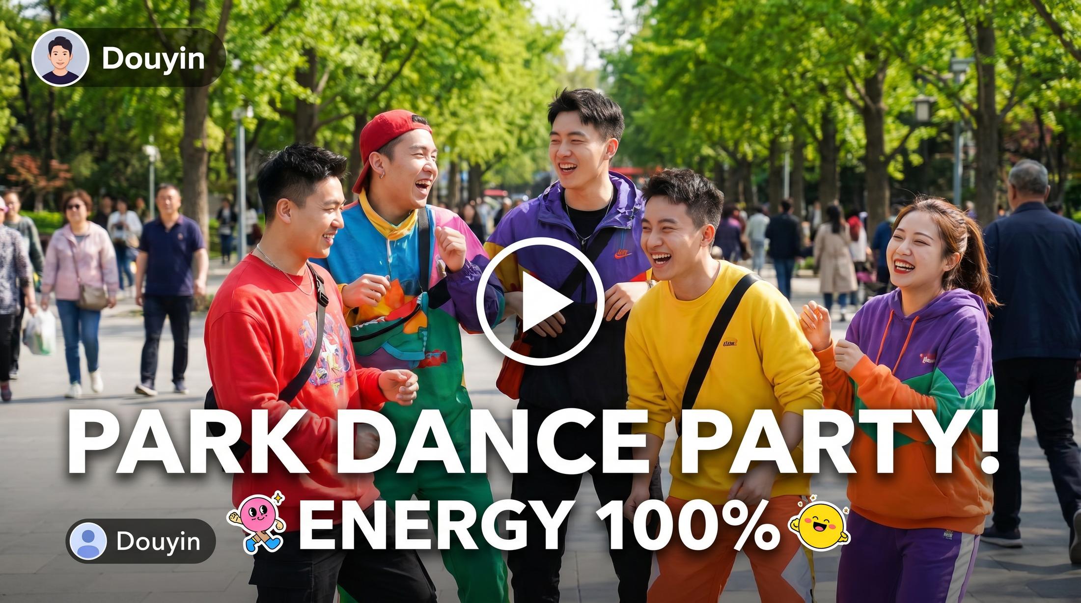 黑皮体育生视频：户外街舞快闪短视频